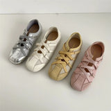 KYLETHOMASW  -  New Spring Mary Jane Cross Strap Flats Shoes Women Fashion Elegant Round Toe Ladies Comfort Soft Sole Ballerinas Shoes