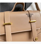 KYLETHOMASW  -  Ladies Fashionable PU Leather Square Box Bag Urban Simple Style Shoulder Crossbody Bag Daily Match Soft Hardness Zipper Opening