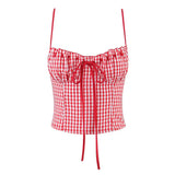 KYLETHOMASW  -  Summer Hot Selling Thin Shoulder Strap Polka Dot Tie Short Cute Vest for Women