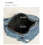 KYLETHOMASW  -  Denim Cloth Bag for Women New Fashionable Lace Up Large Capacity Crossbody Niche Single Shoulder Commuting Bags