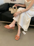 KYLETHOMASW  -  Summer Fashion Bowknot Concise Style Women Slippers Comfort Breathable High Heel Slippers Square Toe Sexy Female Slippers 625