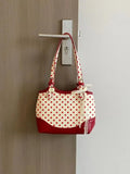 KYLETHOMASW  -  Polka Dot Underarm Bag for Women 2024 New Fashion Contrast Color Handbag Korean Versatile Shoulder Bags