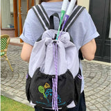 KYLETHOMASW  -  Cartoon Puppy Sport Racket Storage Backpack Lightweight Large Capacity Fitness Shoulder Bag Tennis Nylon Drawstring Fitness Bag