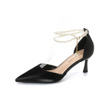 KYLETHOMASW  -  Sharp Pointed High Heels Women New French Style Single Shoe Sandals Women Paired with A Skirt Thin Heeled Pumps Women Shoes