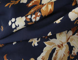 KYLETHOMASW  -  Summer French Vacation Flower Print Lace-up Slim Slash Neck Sleeveless Spaghetti Strap Dresses