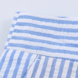 KYLETHOMASW  -  High Waist Casual Loose Women's Shorts Striped Summer Fashion Comfortable Polyester Thin Stripe Patterned Loose Fit