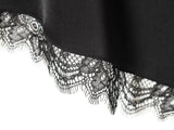 KYLETHOMASW  -  New Women Lace Trim High Waist Asymmetric Skirt