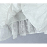 KYLETHOMASW  -  Bow Lace Trim White Sling Mini Sexy Dresses  Sweet Women Elegant A-line Cotton Summer Dress Night Out Robe