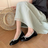 KYLETHOMASW  -  Bow Knot Loafers for Women, Comfortable Soft-Soled Ballet Roll Shoes, Commuter Flats for Women, All-Season Style