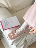 KYLETHOMASW  -  Summer Butterfly-knot Flat Mary Jane Women Comfort Soft Sole Ladies Elegnat Square Toe Dress Ballets Shoes