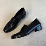 KYLETHOMASW  -  Fashionable Versatile Women's Pumps 2025 Spring Autumn Retro Casual Loafers Men's Round Toe Office Work Shoes Zapatillas