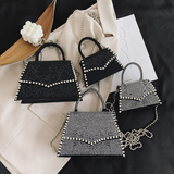 Diamond Flap Small Tote Bag 2021 Summer New Quality PU Leather Women's Designer Handbag Chain Shoulder Messenger Bag Travel Bag