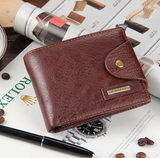 New Brand High Quality Short Men Wallets Genuine Leather  Purse for Male Cluth Card Holder Wallet Men Coin Purse W011