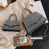 Diamond Flap Small Tote Bag 2021 Summer New Quality PU Leather Women's Designer Handbag Chain Shoulder Messenger Bag Travel Bag