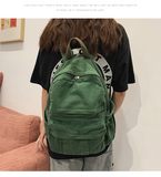 Kylethomasw Vintage Casual Backpack Women Travel Bag  Fashion High Capacity Solid Color Women's Backpack Student Zipper School Bag