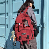 KIylethomasw New Unisex Nylon Backpacks for School Teenagers Girls Student Book Bags Laptop Backpack Women College School Bag Travel Backpack