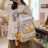 Women Harajuku Ita Bag Ladies Double Transparent Pocket Large Capacity Backpack Kawaii Japanese Student Schoolbag Female Backbag