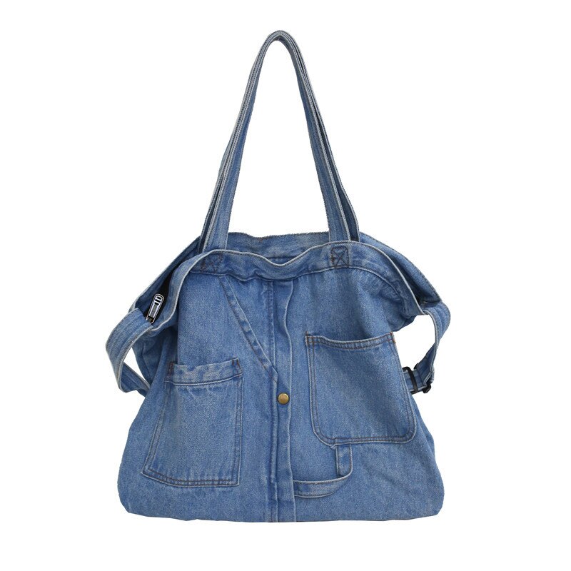 Luxury Designer Denim Women's Crossbody Bags Large Capacity Zipper Shoulder Bag Brand Fashion Female Handbag Purse  Shopper Tote