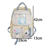 Kylethomasw  Waterproof Nylon Backpack Unisex Large Capacity Travel Bag Multi-pocket Laptop Backpack School Backpack for Teenager Girls