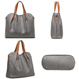 Genuine Leather handbags head layer cowhide litchi grain women handbags fashion Portable shoulder messenger bags composite bags