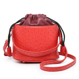 Kylethomasw New Fashion Ostrich Pattern Bucket Handbag Designer Women Shoulder Bag High Quality Bag Crossbody Customized Portable Clutch Bag