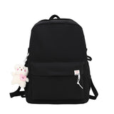Kylethomasw Female Small Fresh Nylon Backpack Women Solid Color School Backpack for Teenanger Girls Schoolbag Two Sizes Travel Shoulder Bags