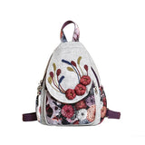 Kylethomasw Ethnic Retro Cotton Linen Women Backpack Female Applique All Purpose Rucksacks Lightweight Travel Bags for Girls Schoolbag