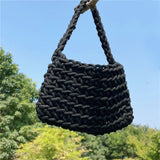 Casual Rope Woven Women Shoulder Bags Designer Knitted Lady Handbags High Quality Summer Beach Small Tote Bali Purses