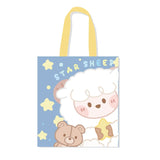 Kylethomasw Kawaii Boba Bear Strawberry Shopper Bag With Zipper Cute Peach Canvas Shopping Bags For Women Reusable Tote Handbag Shoulder Bag