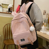 Kylethomasw Female Pink Cute Backpack Women Waterproof Nylon School Backpacks for Teens Schoolbag Harajuku  New Bookbags Back To School