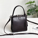 PNDME fashion designer natural genuine leather ladies mini small handbag weekend daily women's real cowhide lock crossbody bag