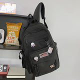 Kylethomasw Backpack female college student large capacity small fresh  multilayer backpack Sen high school junior high school backpack
