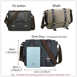 Kylethomasw Men's Canvas Messenger Bag Shoulder Pu Leather Crossbody Leisure Man Satchels Bags Casual Cross Body Mans Bag New Fashion 2024