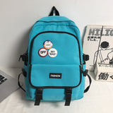 Kylethomasw Schoolbag male junior high school large capacity black trend backpack design sense college students backpack female