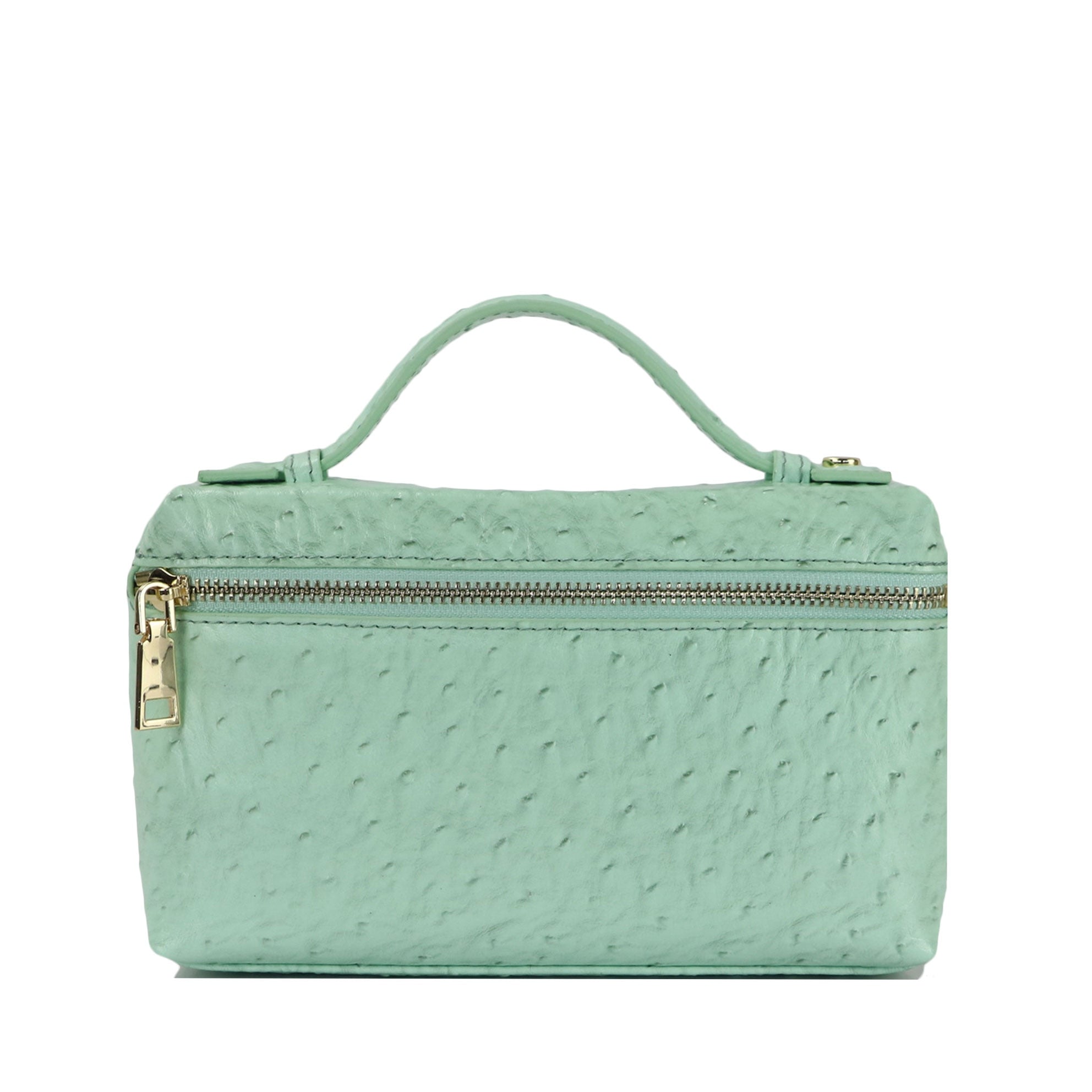 Kylethomasw New Fashion designer handbag embossed ostrich leather portable bag small clutch bag lady hand bag purse