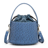 Kylethomasw New Fashion Ostrich Pattern Bucket Handbag Designer Women Shoulder Bag High Quality Bag Crossbody Customized Portable Clutch Bag