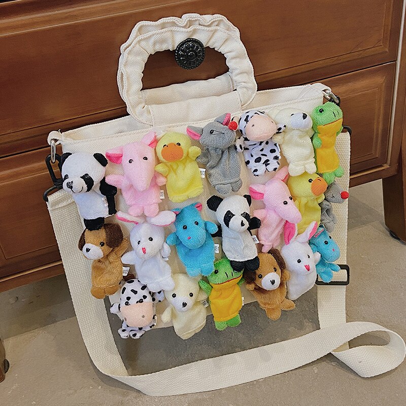 2021 New Cute Doll Portable Canvas Casual Tote Cartoon Female Bag Handbags Women Bags Designer Women's Wallet