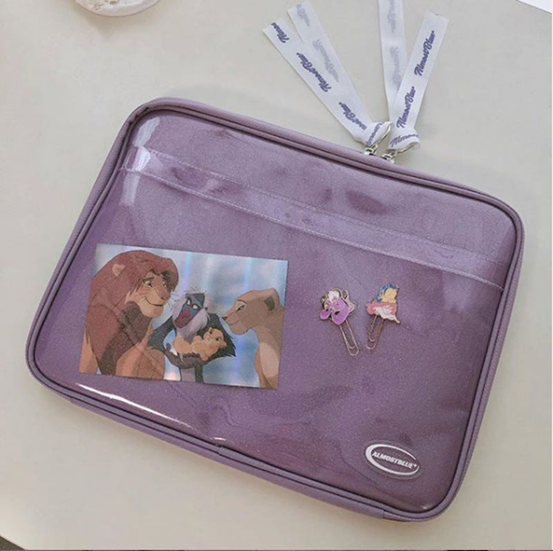 Kylethomasw Ins Tablet Sleeve Pouch for iPad Pro 15 13 12.9 11 10.5 Inches Air 4 10.2 Korea Style Girls Laptop Storage Case Travel Bag