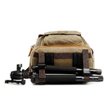 Kylethomasw Camera Leather Backpack, Canvas DSLR SLR Camera Case Bag, Travel Laptop Backpack ,Waterproof Shoulder Photographer Rucksack