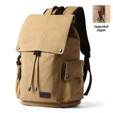 Kylethomasw Men's 14inch Laptop Backpack Vintage Canvas Backpack Unisex Travel Bags USB Charging Schoolbag Student Mochia