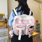 Women Multifunction Waterproof Backpack Female Nylon Cute Small Shoulder Bags for Kawaii Girls Schoolbag Laptop Backpacks