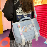Japanese Fashion Ladies Backpack Double Waterproof Kawaii Women School Bags for Teenager Girls Shoulder Backpacks Cute Bagpack