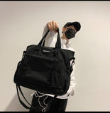 Kylethomasw Large Capacity Waterproof Single Women's Shoulder Bag Travel Messenger Tote Bag Crossbody Packs New Teenage Girls Book HandBag