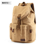 Kylethomasw Men's 14inch Laptop Backpack Vintage Canvas Backpack Unisex Travel Bags USB Charging Schoolbag Student Mochia