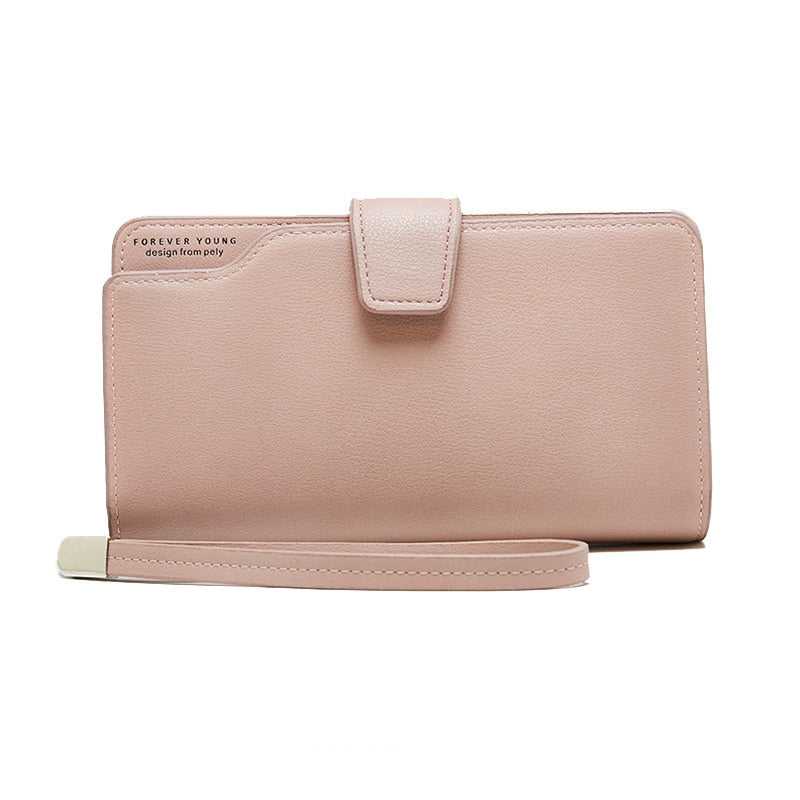 Kylethomasw Wallet Women Leather Wallet Female Leisure Purse 3Fold Best Quality Women Long Coin Purse Many Card Wallets Carteira Feminina