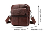 New Vintage Style Men's Crossbody Bag Genuine Cow Leather Mini Shoulder Bag Male Casual Messenger Bags Man Travel Handbags