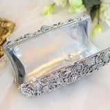 Kylethomasw female hand bag, party hand bag, women's Crystal Silver banquet bag, mobile phone package, dress bag hand holding dinner package