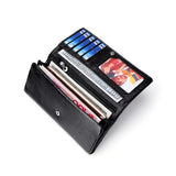 Kylethomasw Women Wallet Long Wallets Female Card Holder Clutch Bags Genuine Leather men Money Pocket Fashion Coin Purse Zipper Phone Bags