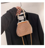 Women's PU Shoulder Bag Diamond Pearl Hander Luxury Designer Handbag Bucket Shape Crossbody Bags  Women's Brand Z264