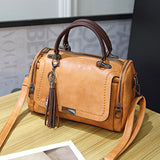 SWDF 2022 New Arrival Fashion Woman Bag for Ladies Retro PU Leather Bag Female Tassel Zipper Crossbody Bags